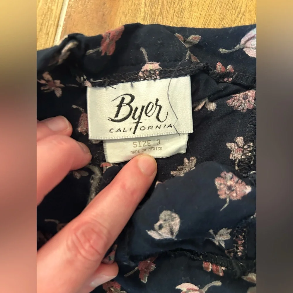 Vintage‎ BYER CALIFORNIA Floral button front Skirt - 3
